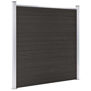 vidaXL Aitapaneeli WPC 180x186 cm musta