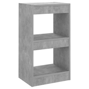 vidaXL Kirjahylly/tilanjakaja betoninharmaa 40x30x72 cm
