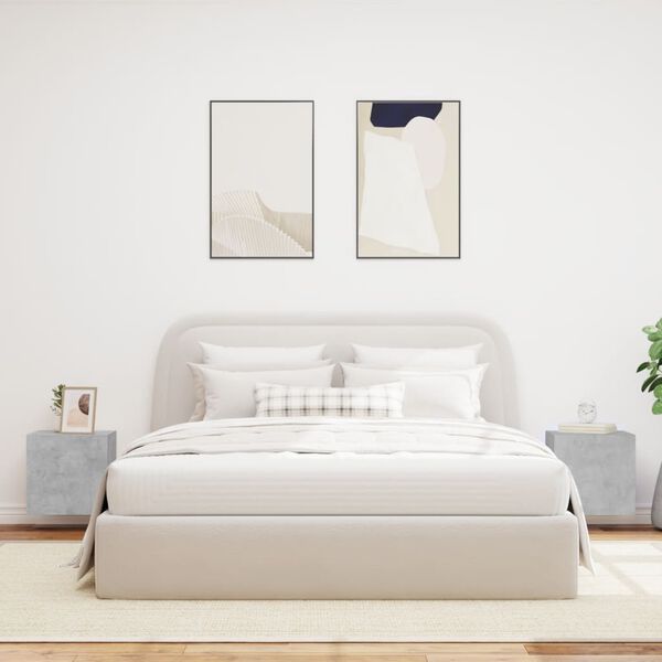 vidaXL TV-seinäkaapit LED-valoilla 2 kpl betoninharmaa 40,5x35x40 cm