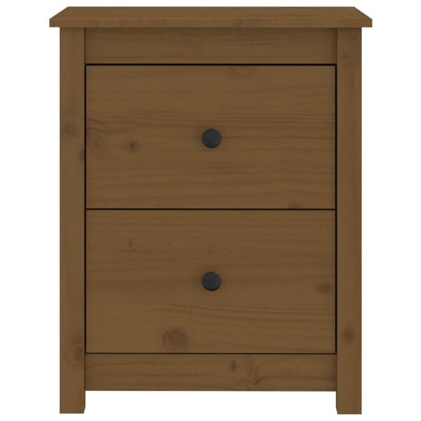 vidaXL Yöpöydät 2 kpl hunajanruskea 50x35x61,5 cm täysi mänty