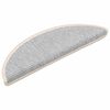 vidaXL Portaiden matot 15 kpl 56x17x3 cm hopeanv&auml;rinen puolipy&ouml;re&auml;