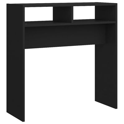 vidaXL Konsolipöytä musta 78x30x80 cm lastulevy