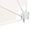 vidaXL Kokoontaittuva parvekkeen sivumarkiisi kerma 210x210 cm
