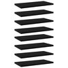 vidaXL Kirjahyllytasot 8 kpl musta 40x20x1,5 cm lastulevy