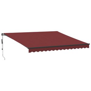 vidaXL Automaattimarkiisi LEDit viininpunainen 400x350 cm