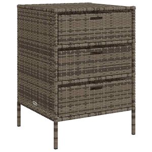 vidaXL Puutarhan s&auml;ilytyskaappi harmaa 55x59x80 cm polyrottinki