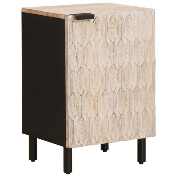 vidaXL Kylpyhuonekaappi Valkoinen 38 x 33 x 58 cm Kiinte&auml; mango puu