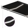 vidaXL Manuaalisesti kelattava markiisi LED-valot 4,5x3 m antrasiitti
