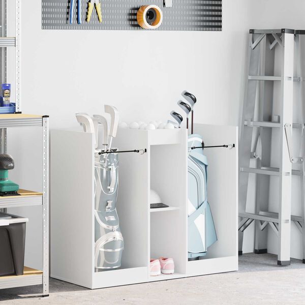 vidaXL Golfs&auml;ilytin Yksiv&auml;rinen Valkoinen 102 x 45 x 85,5 cm