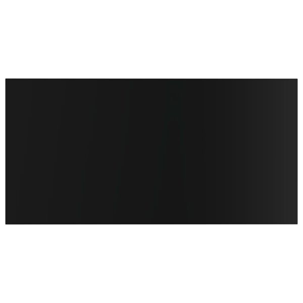 vidaXL Kirjahyllytasot 8 kpl korkeakiilto musta 40x20x1,5 cm lastulevy