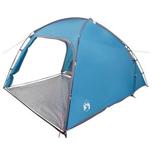 vidaXL M&ouml;kki teltta katolla Sininen 370 x 230 x 185 cm taffeta