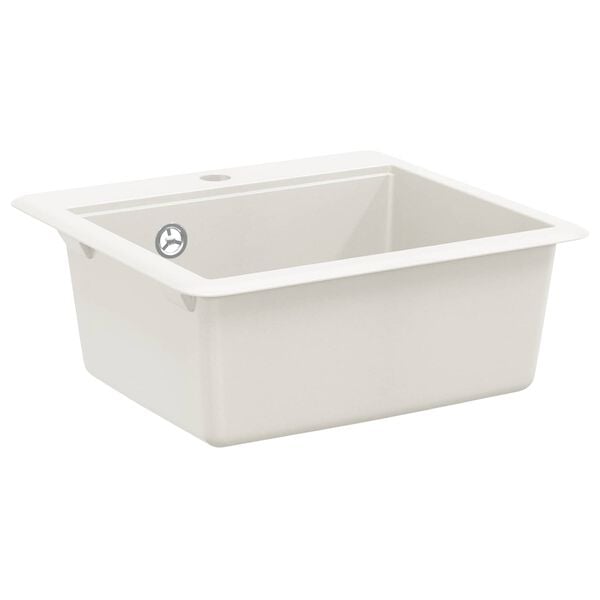 vidaXL Allas Valkoinen 470 x 440 mm Graniitti