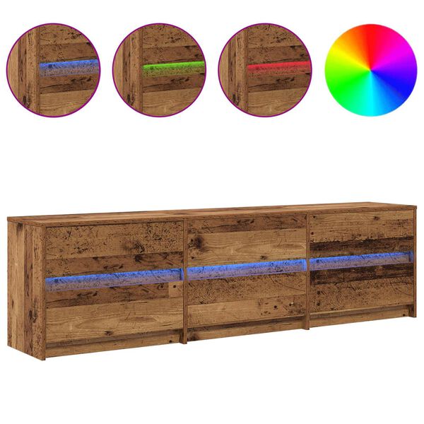 vidaXL TV-yksik&ouml;t 2 pcs Vanha Puu 180 x 34 x 50 cm Tekninen puu