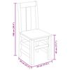vidaXL Ruokapöydän tuolit 6 kpl massiivipuu