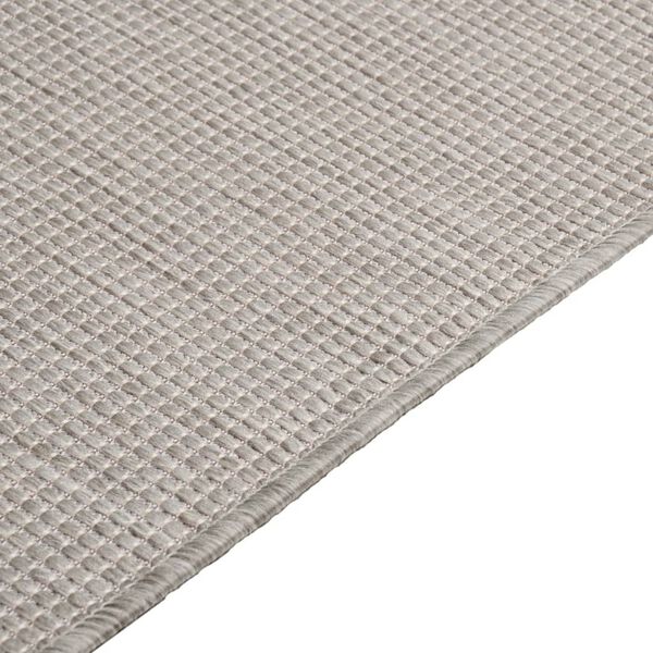 vidaXL Ulkomatto Flatweave 160x230 cm vaaleanharmaa