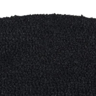 vidaXL Ovimatto musta puolipyöreä 60x90 cm tuftattu kookos