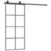 vidaXL Liukuovi asennustarvikkeilla 90x205 cm ESG lasi ja alumiini