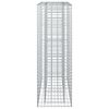 vidaXL Gabion Kohotettu Peti Hopea 90 x 50 x 150 cm Galvanoitu ter&auml;s
