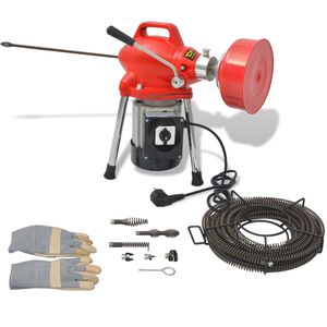 vidaXL Putkien puhdistustyökalu 250 W 12,5 m x 16 mm, 4,5 m x 9,5 mm
