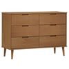 vidaXL Kaappi MOLDE ruskea 113x40x80 cm t&auml;ysi m&auml;nty