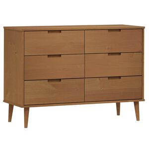 vidaXL Kaappi MOLDE ruskea 113x40x80 cm t&auml;ysi m&auml;nty