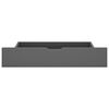 vidaXL S&auml;ngynrunko 2 vetolaatikolla tummanharmaa t&auml;ysi m&auml;nty 90x200 cm