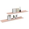vidaXL Kelluva hylly 2 pcs Pinkki 100 x 18 x 2,5 cm Ter&auml;s