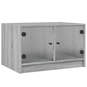 vidaXL Sohvap&ouml;yt&auml; lasiovilla harmaa Sonoma 68x50x42 cm