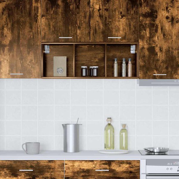 vidaXL Henkarikaappi Savup&auml;hkin&auml; 30 x 29,5 x 80 cm Tekninen puu