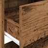 vidaXL Yöpöytäkaappi laatikolla vanha puu 51x31x47 cm