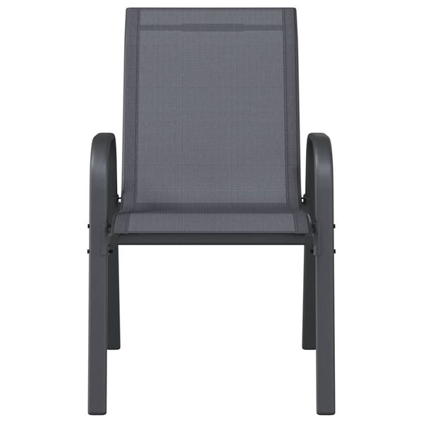 vidaXL Pinottavat puutarhatuolit 4 kpl harmaa Textilene kangas