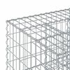 vidaXL Gabion Kohotettu Peti Hopea 60 x 60 x 40 cm Galvanoitu ter&auml;s