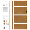 vidaXL Puutarhaportti 100x200 cm Corten-ter&auml;s