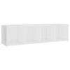 vidaXL TV-taso valkoinen 142,5x35x36,5 cm lastulevy