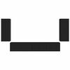 vidaXL TV-tasosetti 4 pcs Musta Tekninen puu