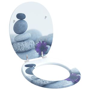 vidaXL WC-istuin Harmaa 44 x 38 cm MDF-levy