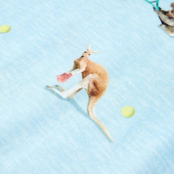 Lasten T-paita meleerattu vaaleansininen 128