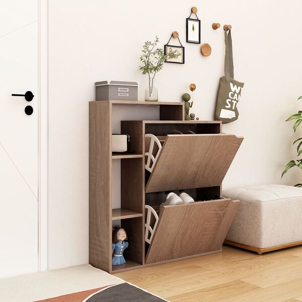 vidaXL Kenk&auml;kaappi Sonoma-tammi 79,5x24x90,5 cm lastulevy