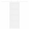 vidaXL Liukuovi ORKDAL Valkoinen 78 x 202 cm Massiivinen m&auml;nty