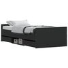 vidaXL Sängynrunko päädyillä musta 90x190 cm