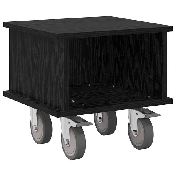 vidaXL TV-teline Musta tammi. 37 x 35 x 35 cm Tekninen puu