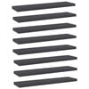 vidaXL Kirjahyllytasot 8 kpl harmaa 40x10x1,5 cm lastulevy