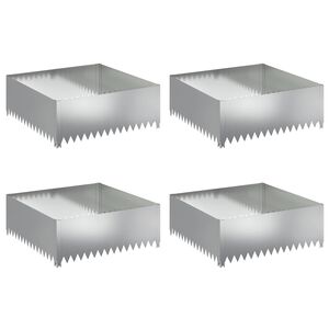 vidaXL Nurmireunus 4 kpl 100 x 100 x 35 cm Ter&auml;s Hopea