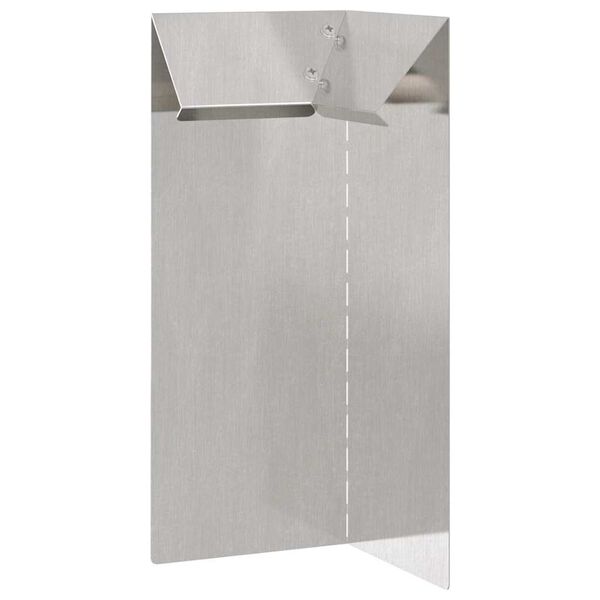 vidaXL Etanaaita 4 pcs Hopea 10 x 10 x 25 cm Ruostumaton ter&auml;s