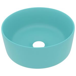 vidaXL Ylellinen pesuallas py&ouml;re&auml; matta vaaleanvihre&auml; 40x15 cm keraami