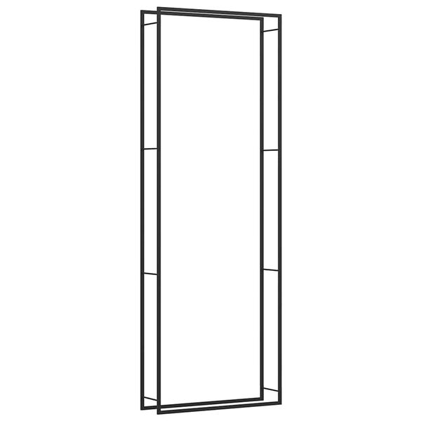 vidaXL Polttopuuteline mattamusta 110x28x312 cm ter&auml;s