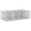 vidaXL Gabion Kohotettu Peti 2 kpl 200 x 100 x 60 cm Galvanoitu ter&auml;s