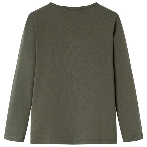 Lasten pitk&auml;hihainen T-paita khaki 140