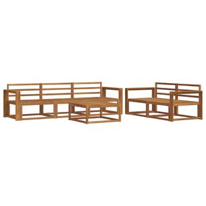 vidaXL Ulkosohvakokoelma 6 pcs Luonnollinen Tihe&auml; akasiapuu