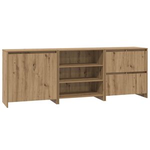 vidaXL Sivup&ouml;yt&auml; 3 pcs Artisan tammi 70 x 41 x 75 cm Tekninen puu